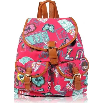 Školní batoh Ruksak British Retro růžový