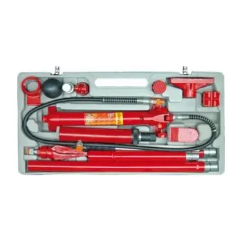Oprava karosérie autoklempířská rozpínací pístnice 10T sada s nástavci, hydraulická roz