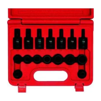 sada kovaných hlavic Torx Torxů a ETorx T40-T70 a E10-E24 na rázový u