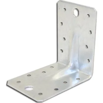 Tesařské kování Úhelník 65 x 90 x 90 x 2,5 mm - kombinovaný s prolisem (K03)