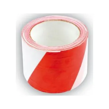 Výstražná páska Páska výstražná červeno-bílá 75 mm x 100 m, bíločervená bezpečnostní p