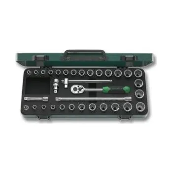 Gola hlavice Sada nástrčných klíčů rozměry metrické/v palcích 3/8″ čtyřhran, 33-díl