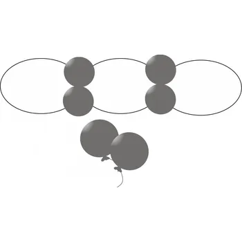 Balónek Malý dekorační balónek stříbrný metalický Silver - Belbal 096