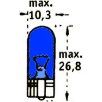 Autožárovka 12V W3W 2,1x9,5d Tmavě modrá TRIFA