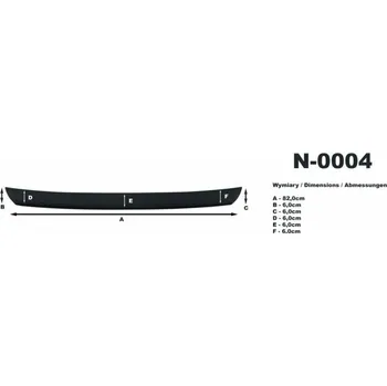 Lišta karosérie Ochranná lišta hrany kufru Fiat 500