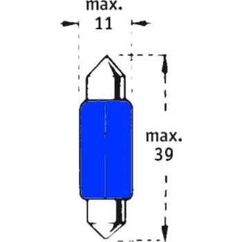 Autožárovka 12V C5W SV8,5-8 39mm Tmavě modrá TRIFA