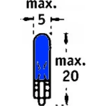 Autožárovka 12V W1,2W 2x4,6d Tmavě modrá TRIFA