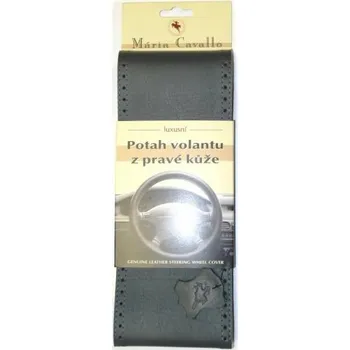Potah na volant Kožený potah volantu Maria Cavallo - Tmavě Šedý, A
