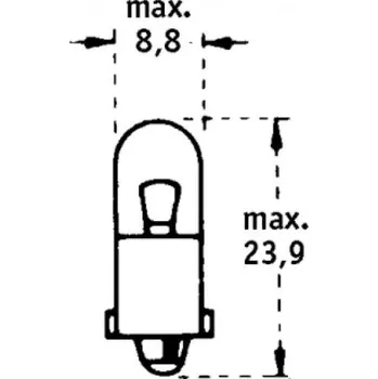 Autožárovka 12V T3W BA9s TRIFA