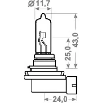 Autožárovka 12V H9 65W PGJ 19-5 TRIFA