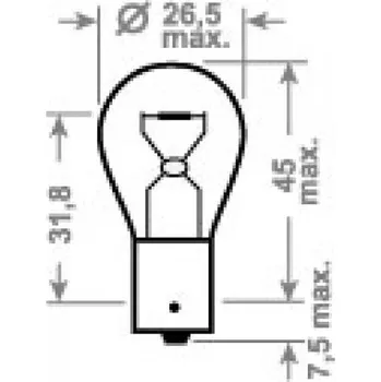 Autožárovka 24V P21W BA15s TRIFA
