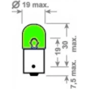 Autožárovka 12V R5W BA15s Zelená TRIFA