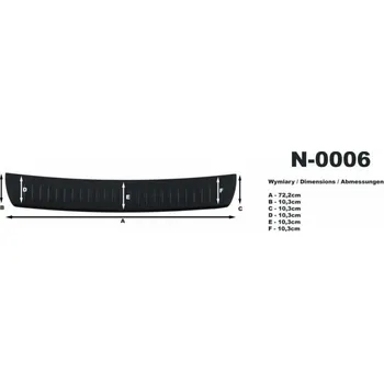 Lišta karosérie Ochranná lišta hrany kufru Chevrolet Aveo sedan