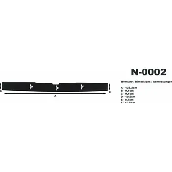 Lišta karosérie Ochranná lišta hrany kufru Mercedes Viano , Vito 2003-2011