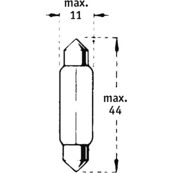 Autožárovka 12V C10W SV8,5-8 44mm TRIFA