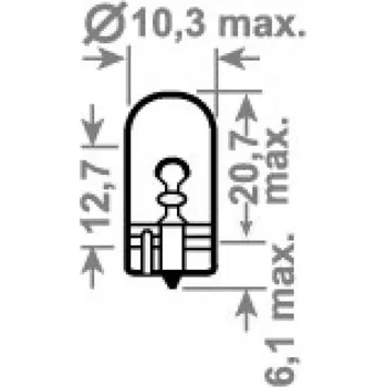 Autožárovka 12V W2W W2,1x9,5d TRIFA
