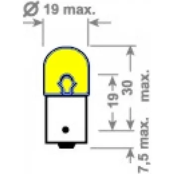 Autožárovka 24V R5W BA15s Žlutá TRIFA