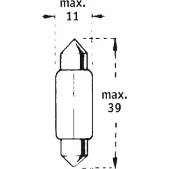 Autožárovka 24V C5W SV8,5-8 39mm TRIFA