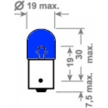 Autožárovka 12V R10W BA15s Tmavě modrá TRIFA