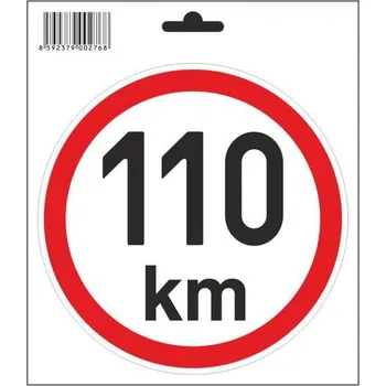 Samolepicí dekorace na vozidlo Samolepka 110 km/h, průměr 150 mm
