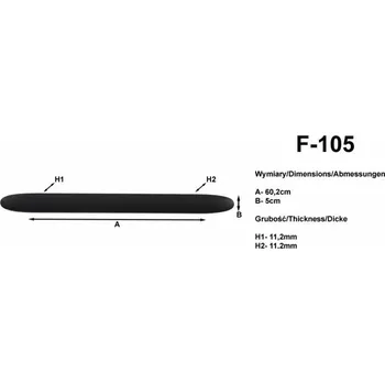 Lišta karosérie Ochranné lišty na nárazníky 60,2 cm LNF105