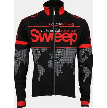 Cyklistická bunda SWEEP CYKLISTICKÁ BUNDA NOWIND SLABÁ J009 black/red Varianta: L
