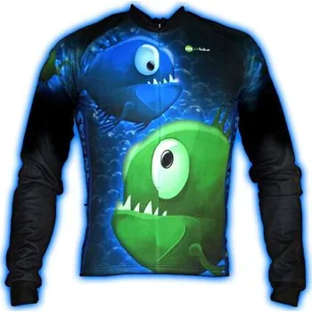 cyklistický dres Wear Gear dres Piranhas! s dlouhým rukávem Varianta: 3XL