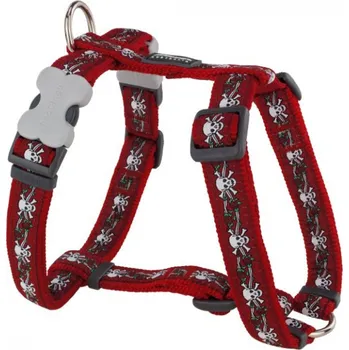 Postroj pro psa Red Dingo Skull/Roses Red postroj