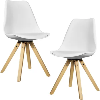 Jídelní židle Moderní jídelní židle 2ks bílé