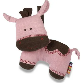 Hračka pro nejmenší Mamas & Papas Jumbles Růžová kráva 12 cm 