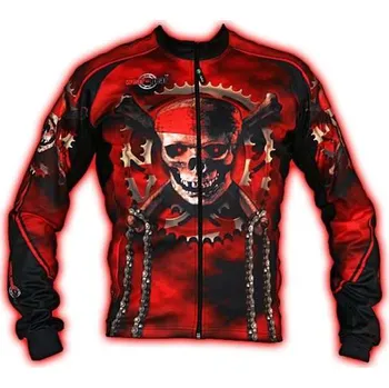 cyklistický dres Wear Gear dres Bones and Chains s dlouhým rukávem Varianta: XXL