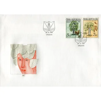 Poštovní známka Česká pošta (1993) FDC 23 - 25 - Ochrana přírody - Stromy (2)