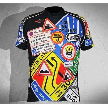 cyklistický dres Cyklistický dres Wear Gear Fuck the System black Varianta: S