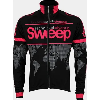 Cyklistická bunda SWEEP CYKLISTICKÁ BUNDA NOWIND SLABÁ J009 black/pink Varianta: XL
