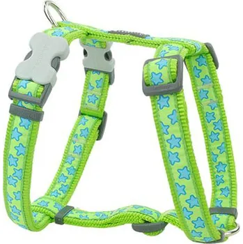 Red Dingo Stars Turquoise on Lime postroj, 45 - 66 cm/20 mm