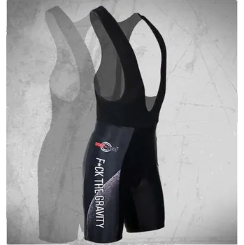 Cyklistické kalhoty Wear Gear kalhoty s laclem Fuck the Gravity Black Varianta: XXL