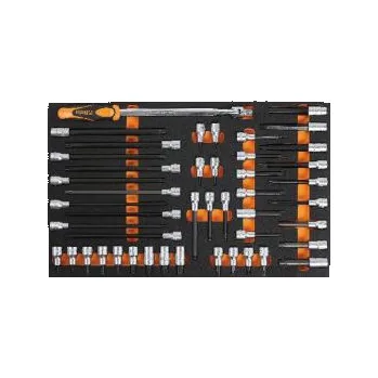 Gola sada Sada speciálních hlavic ořechů Torx Ribe XZN 46 kusů nářadí BETA M12