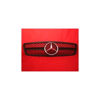 Tuning Sportovní maska Mercedes C Class W203, černá matná, 1 žebro