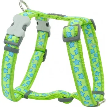 Red Dingo Stars Turquoise on Lime postroj, 56 - 80 cm/25 mm