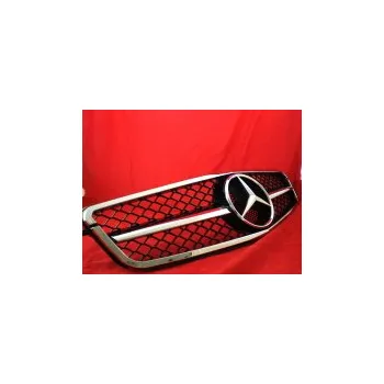 Tuning Sportovní maska Mercedes C Class W204 C63 AMG look, černá-chrom