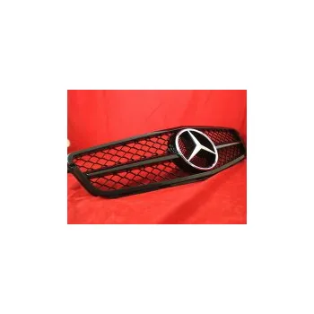 Tuning Sportovní maska Mercedes C Class W204 C63 AMG look, černá lesklá