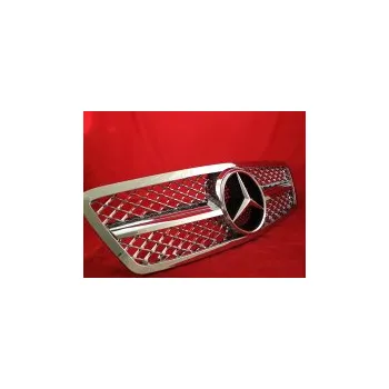 Tuning Sportovní maska Mercedes C Class W203, celochrom, 1 žebro