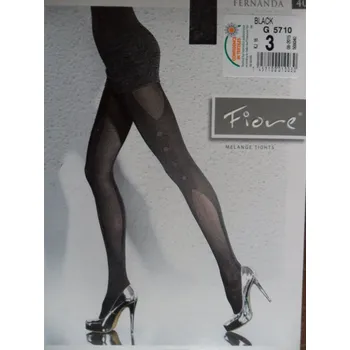 Dámské punčochy FERNANDA 40den-punčochové kalhoty Fiore black-černé 3-M