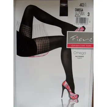 Dámské punčochy OMEGA 40den-punčochové kalhoty Fiore black-černé 2-S