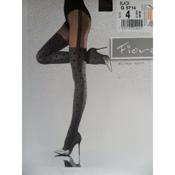 Dámské punčochy LORISA 40 den-punčochové kalhoty Fiore black-černé