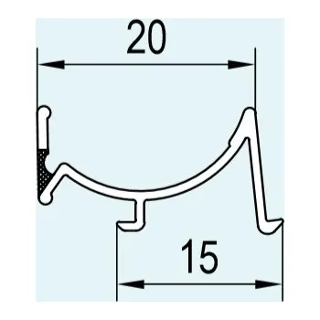 Sprchové dveře Svislé těsnění pro křídlové dveře, pro Top-Line S 82303.KD.1837