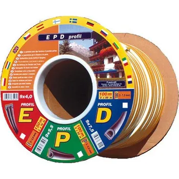 Těsnění do okna a dveří Těsnění profil D 9x7,5mm/100m HNĚDÉ