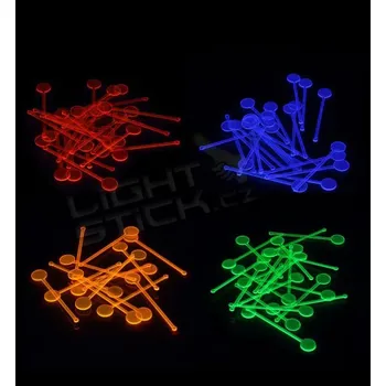 Koktejlové Míchátko,svítící pod UV, barevné - Zelená