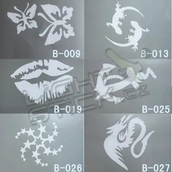 Šablony na tetování 7,5x10, výběr šablon