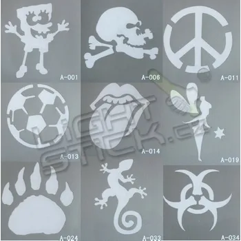 Šablony na tetování 7,5x7,5, výběr šablon